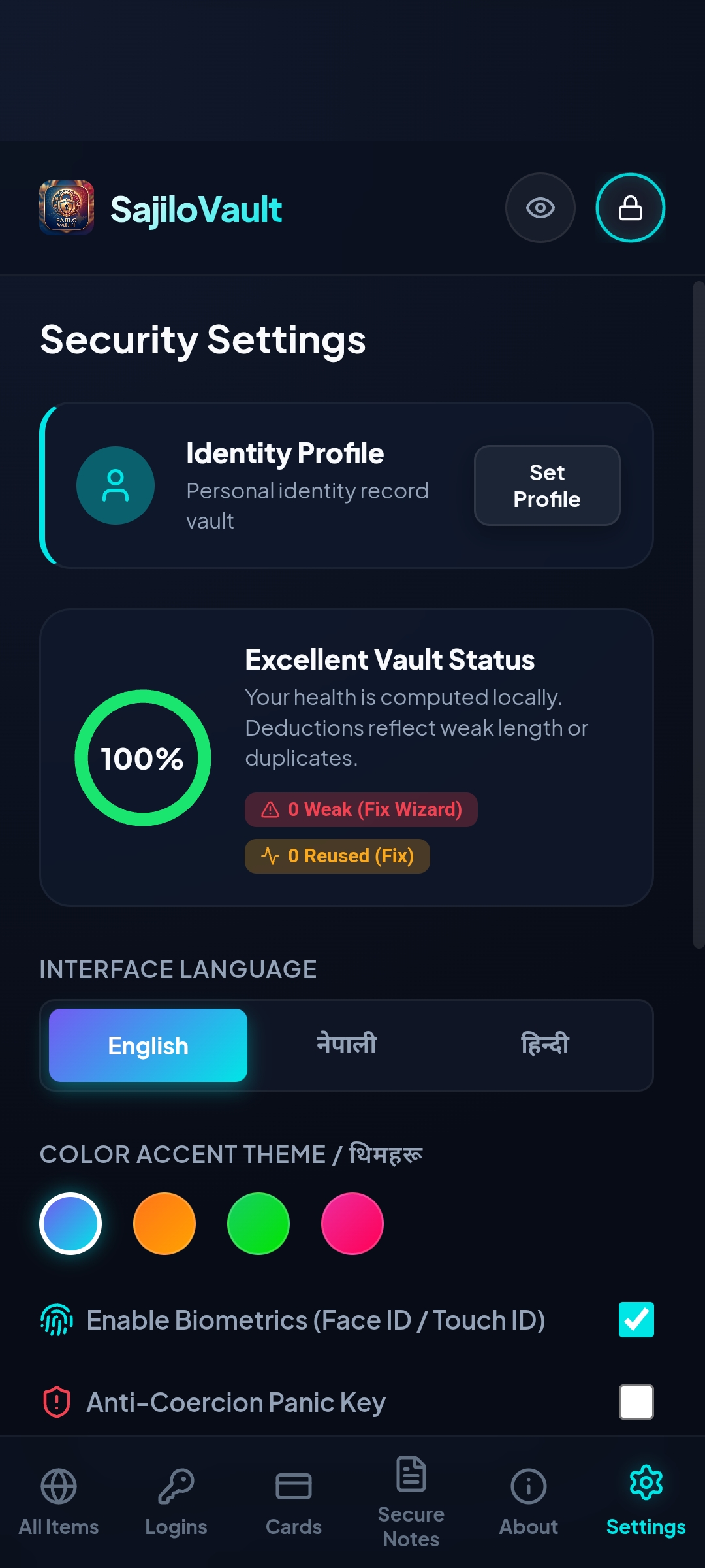 Sajilo Vault screenshot 1